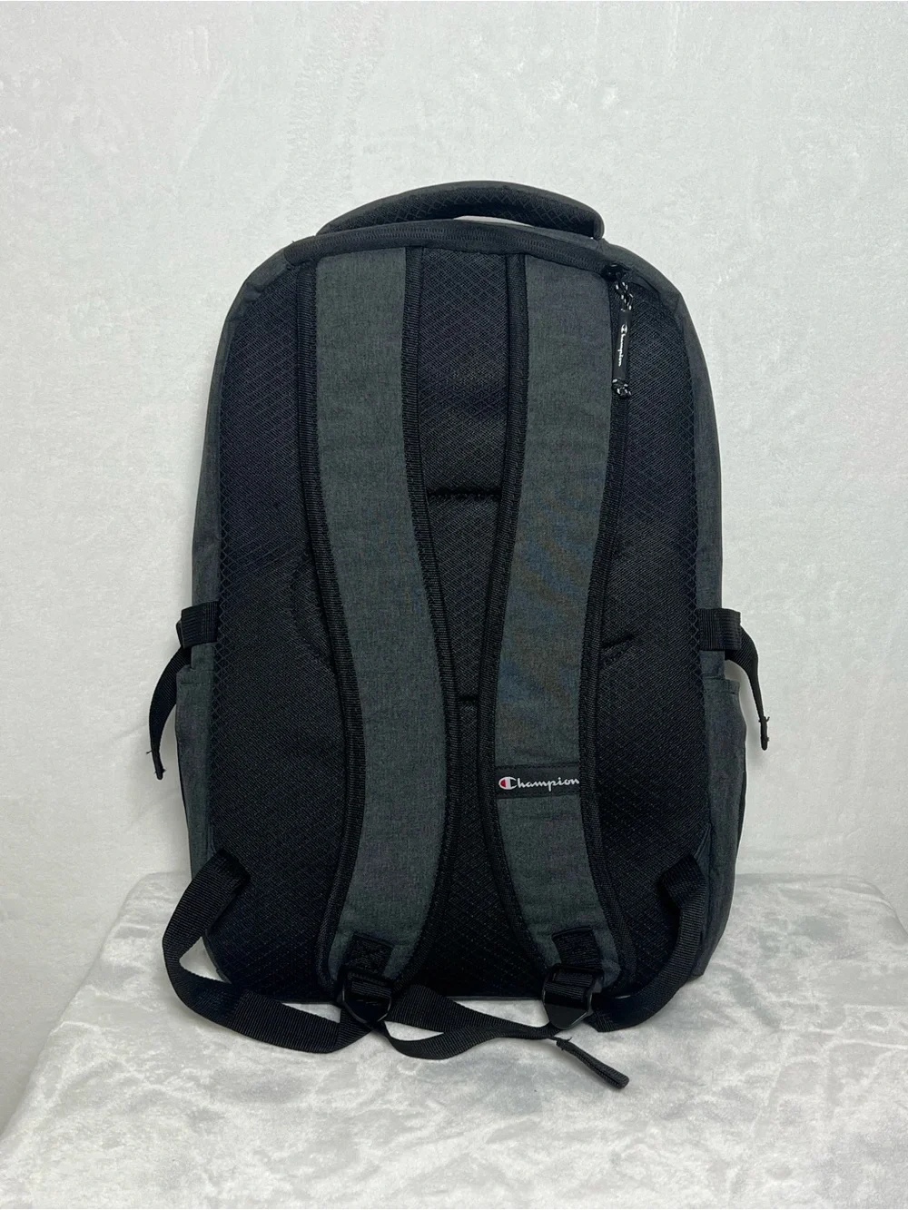 New CHAMPION Charcoal Gray Laptop Backpack w/ “RIT Tiger Pride 2022” Embroidery